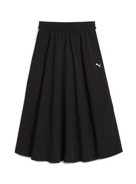 Gonna Puma T7 intrecciata midi nera per donna