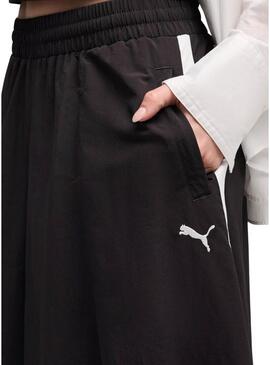 Gonna Puma T7 intrecciata midi nera per donna