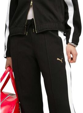 Pantaloni sportivi Puma T7 a zampa neri per donna