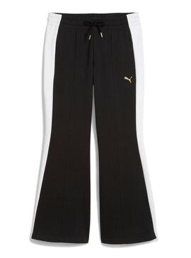 Pantaloni sportivi Puma T7 a zampa neri per donna