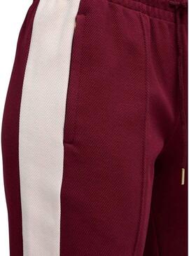 Pantaloni sportivi a zampa Puma T7 bordeaux per donna