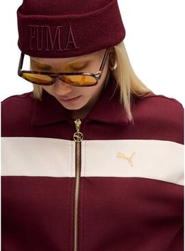 Giacca sportiva Puma T7 Relaxed bordeaux per donna