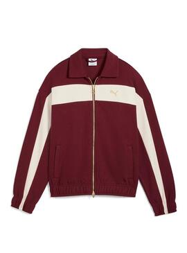 Giacca sportiva Puma T7 Relaxed bordeaux per donna