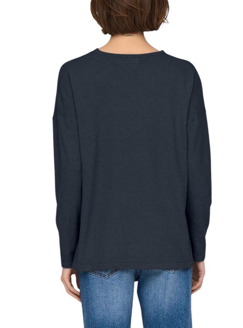 Maglia Only Malio blu scuro per donna.