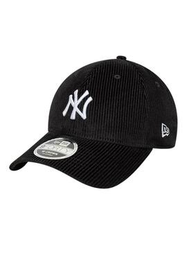 Cappello New Era Cord Yankees nero per donna