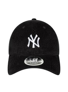 Cappello New Era Cord Yankees nero per donna