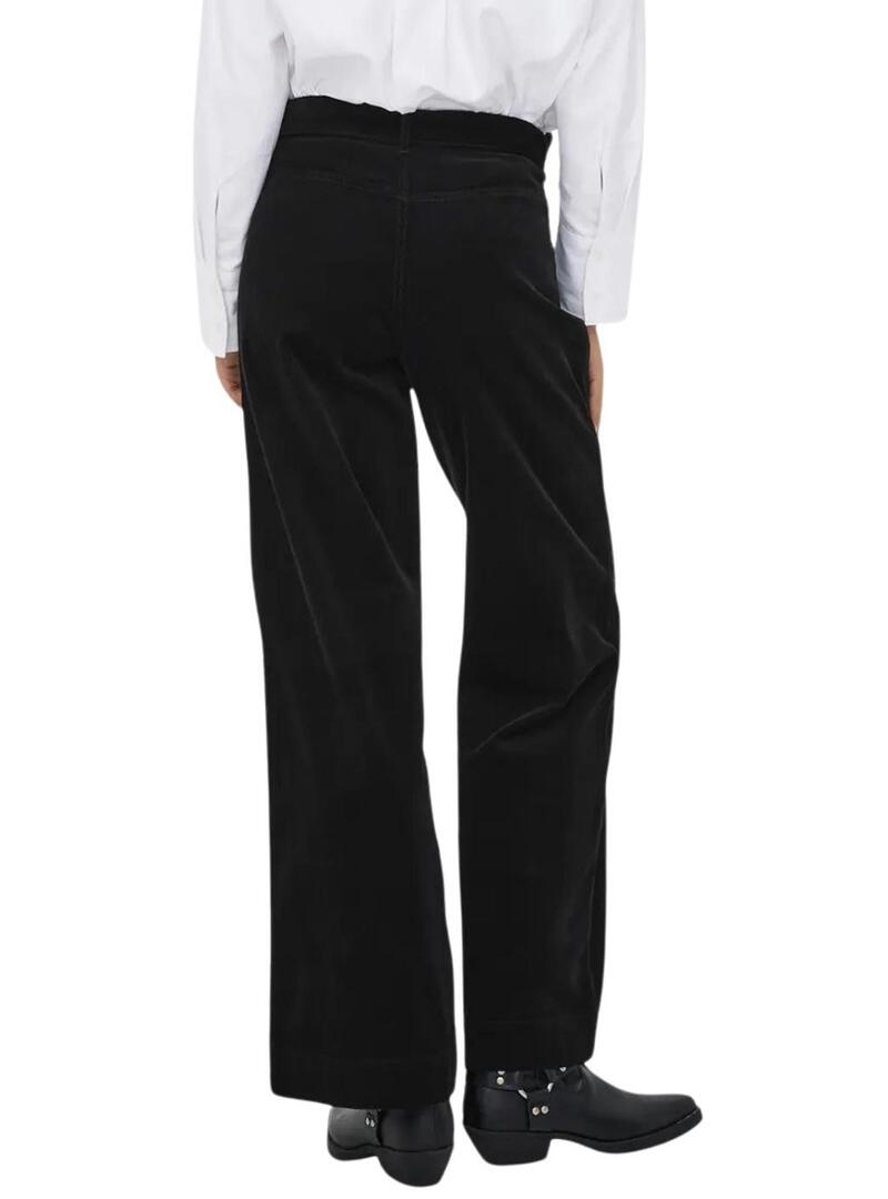 Pantaloni in velluto a coste neri Only Madison per donna