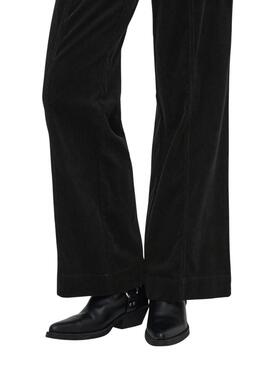 Pantaloni in velluto a coste neri Only Madison per donna