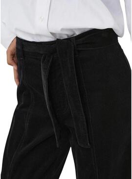 Pantaloni in velluto a coste neri Only Madison per donna