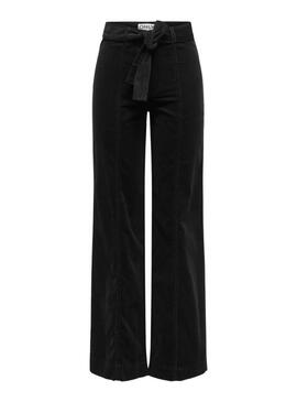 Pantaloni in velluto a coste neri Only Madison per donna