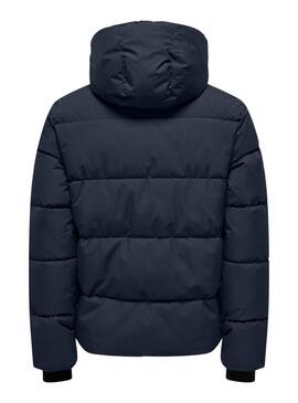 Giacca trapuntata Only and Sons Selijah nera per uomo.