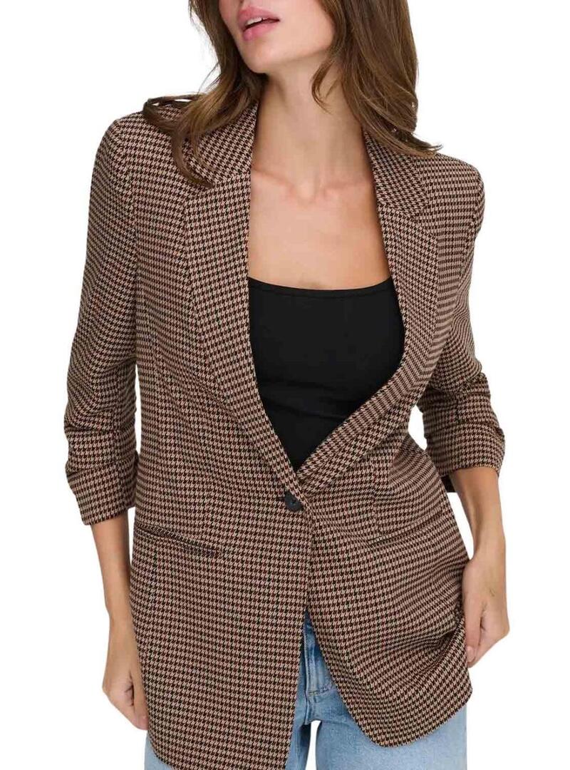 Blazer Only Lettie marrón per donna.