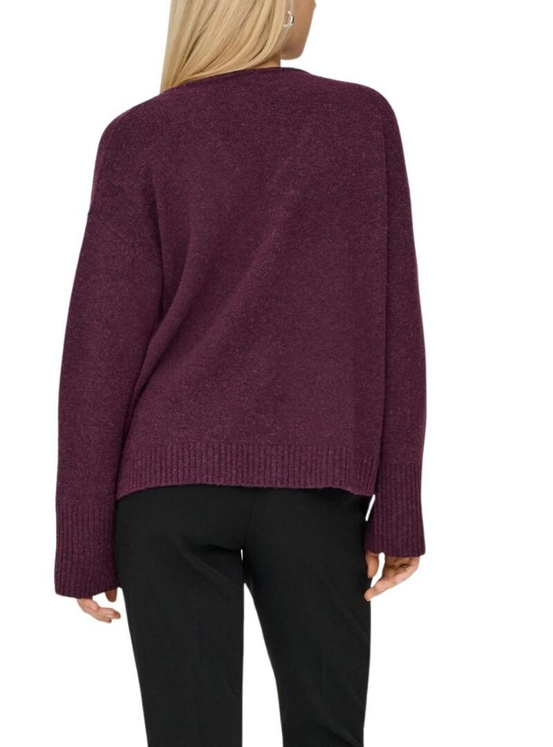 Maglia Only Whitney granata per donna