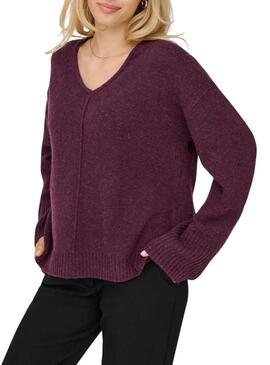 Maglia Only Whitney granata per donna