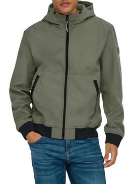 Giubbotto verde Only and Sons Bowie per uomo