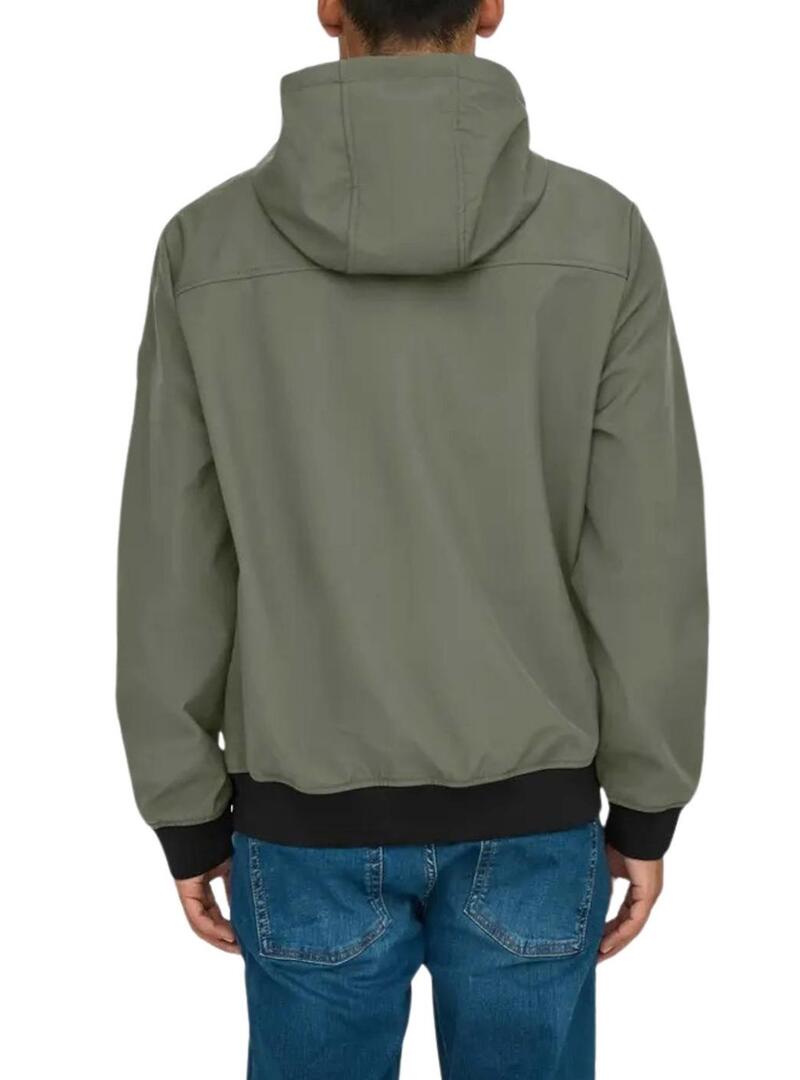 Giubbotto verde Only and Sons Bowie per uomo