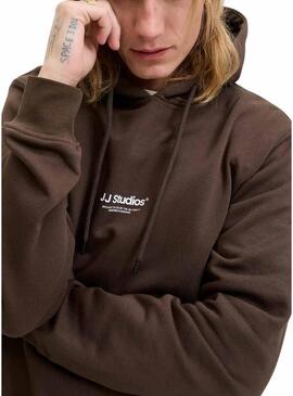 Felpa Jack and Jones Soho marrone per uomo