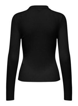 Maglia Only Mila polo nera da donna