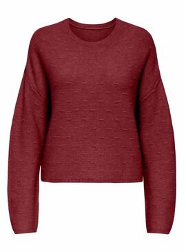 Pullover Only Katia bordeaux per donna