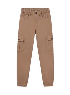 Pantaloni cargo Mayoral color tostato per bambino