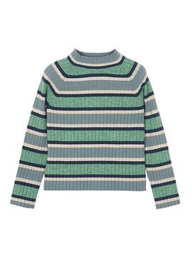 Maglione Mayoral mezzo-giro collo a maglia verde per ragazza