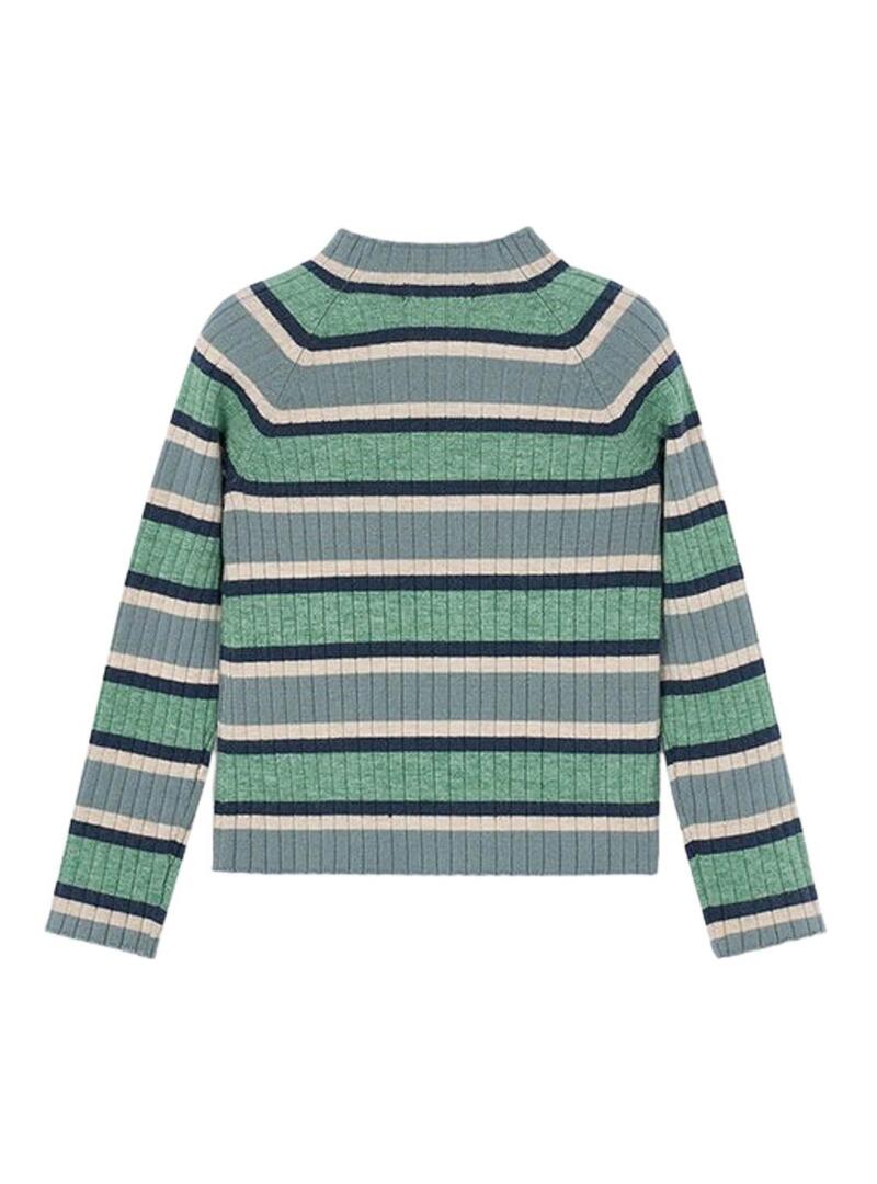 Maglione Mayoral mezzo-giro collo a maglia verde per ragazza