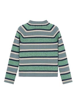 Maglione Mayoral mezzo-giro collo a maglia verde per ragazza
