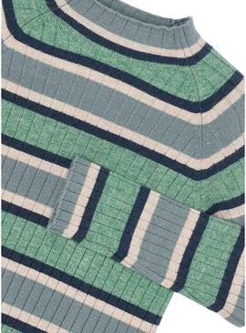 Maglione Mayoral mezzo-giro collo a maglia verde per ragazza