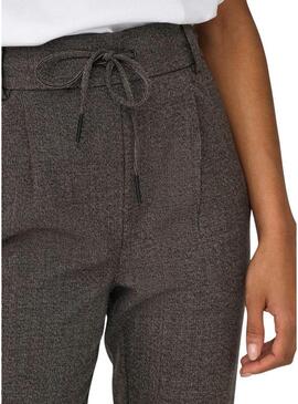 Pantaloni Only Poptrash marroni per Donna