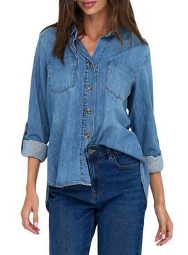 Camicia Only Yasmin in denim leggero da donna