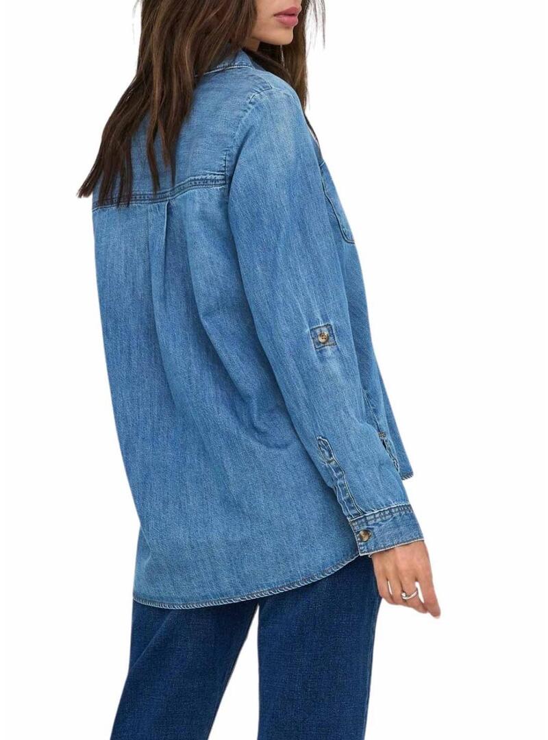Camicia Only Yasmin in denim leggero da donna