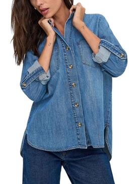 Camicia Only Yasmin in denim leggero da donna
