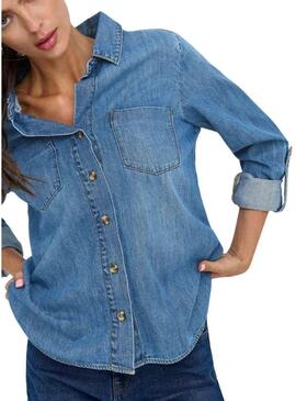 Camicia Only Yasmin in denim leggero da donna