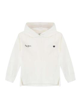 Felpa Pepe Jeans Anne bianca per ragazza