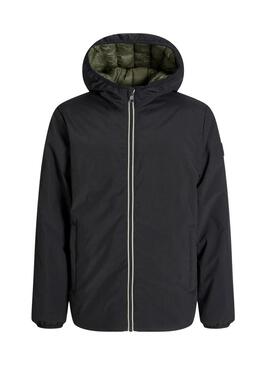 Giacca Jack and Jones Brook nera reversibile.