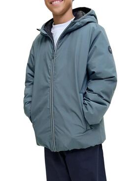 Giacca Jack and Jones Brook grigia reversibile per bambino