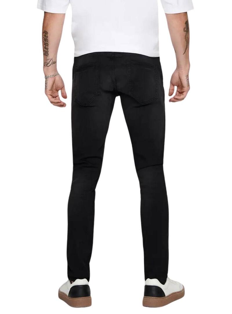 Pantaloni in denim Only and Sons Loom neri per uomo