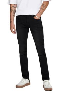 Pantaloni in denim Only and Sons Loom neri per uomo