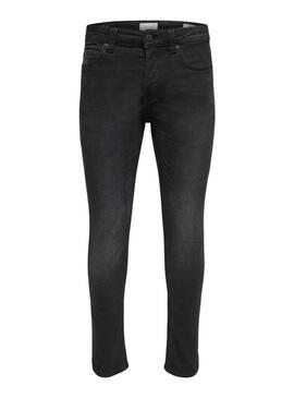 Pantaloni in denim Only and Sons Loom neri per uomo