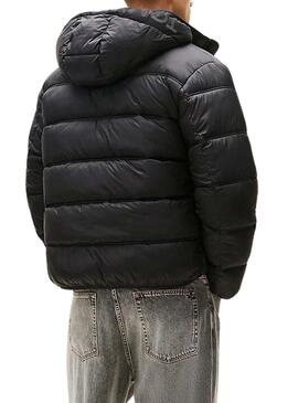 Giacca Tommy Jeans con cappuccio e logo nero per uomo