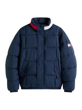 Giacca Tommy Jeans DNA con colletto blu scuro per uomo.