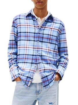 Camicia Tommy Jeans Flannel blu per uomo