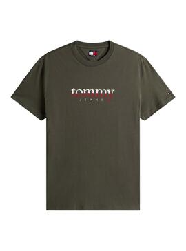Maglietta Tommy Jeans DNA verde per uomo