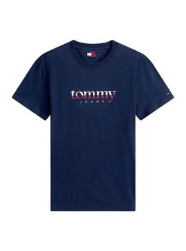 Maglietta Tommy Jeans DNA blu scuro per uomo.