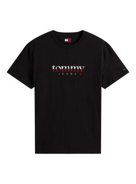 Maglietta Tommy Jeans DNA nera per uomo