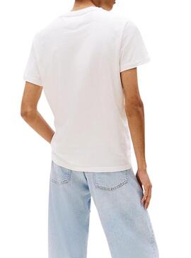 Maglietta Tommy Jeans Flag bianca per uomo