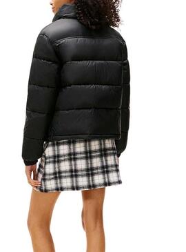 Giacca imbottita Tommy Jeans Hidden Hood nera da donna