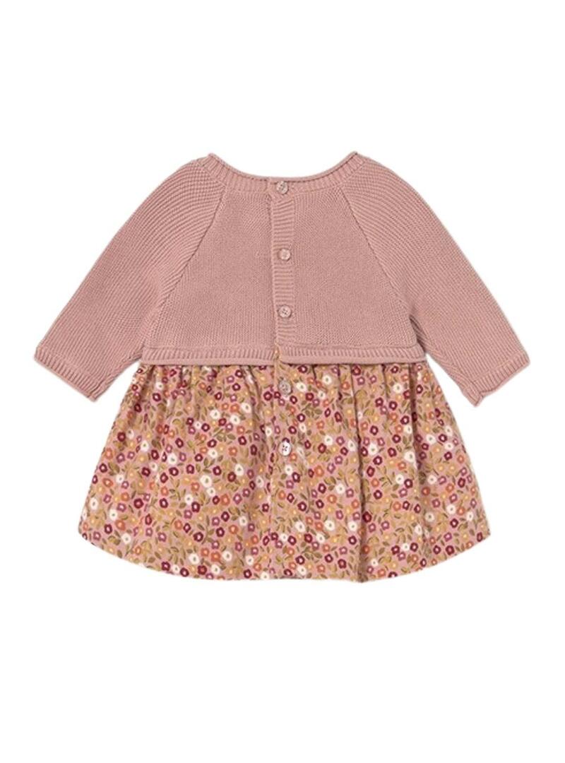 Abito Mayoral in maglia stampata rosa per bambino.