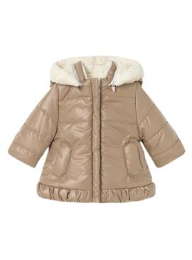 Cappotto Mayoral reversibile color biscotto per bambino