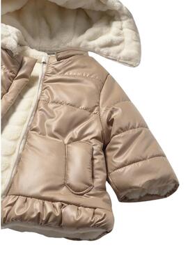 Cappotto Mayoral reversibile color biscotto per bambino